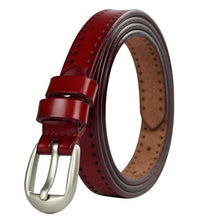 Load image into Gallery viewer, Double Nail Hole Design Women&#39;s Genuine Leather Belts - Ailime Designs