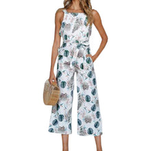 Load image into Gallery viewer, Women Boho Sunflower Printed Jumpsuit Femme Summer Jumpsuits Overalls Girl Sleeveless Beach Casual Romper Pocket Plus Size GV429 - Ailime Designs