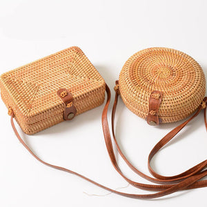 New Women's Round Straw Summer Handbags - Ailime Designs