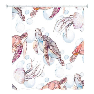 Woman Silhouette Poises - Polyester Waterproof  Shower Curtain - Ailime Designs