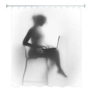 Woman Silhouette Poises - Polyester Waterproof  Shower Curtain - Ailime Designs