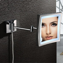 Load image into Gallery viewer, 8 inch Brass 3X Magnifying Led Mirror - Ailime Designs - Ailime Designs