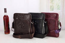 Load image into Gallery viewer, 100% Genuine Wine Crocodile Leather Skin Unisex Cross Body Bags - Ailime Designs