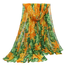 Load image into Gallery viewer, Women Chiffon Silk Scarves - Polyester Floral Printed Shawls - Ailime Designs