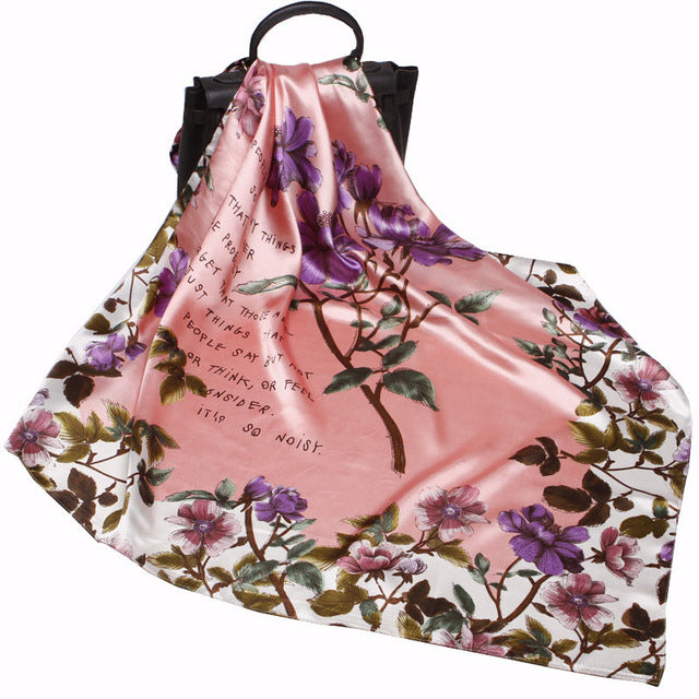 Beautiful Asian Floral Border Printed Scarves For Women - Ailime Designs