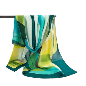 Women's Assorted Elegant Silk Printed Scarves - Ailime Designs