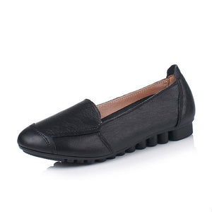 Women's Casual Style Genuine Soft Leather Skin Loafers - Ailime Designs