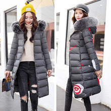 Load image into Gallery viewer, Women&#39;s Winter Hooded Coats w/ Faux Fur Trim - Ailime Designs - Ailime Designs
