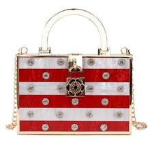 Load image into Gallery viewer, Acrylic Design Stripe Cystal Messenger  Handbags - Ailime Designs - Ailime Designs
