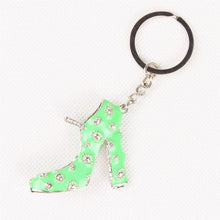 Load image into Gallery viewer, Polka Dot High Heel Rhinestone Key Chains – Pocket Holder Accessories - Ailime Designs