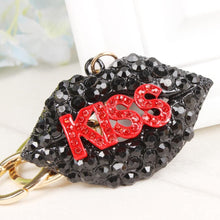 Load image into Gallery viewer, Creative Black Lips/Text Crystals Design Acrylic Key-chains - Ailime Designs