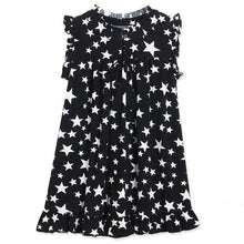 Load image into Gallery viewer, Adorable Flowers &amp; Stars Print Design Sleeveless Dresses - Ailime Designs