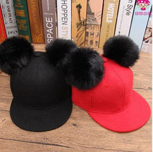 Load image into Gallery viewer, Children Stylish Snap-back Pom Pom Design Caps – Sun Protectors - Ailime Designs