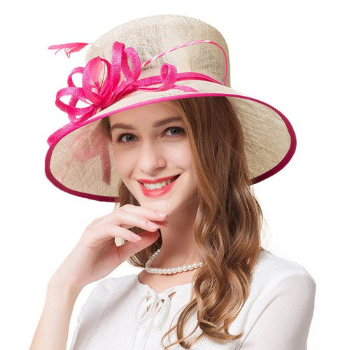 Women's Basket Style Linen Summer Hats - Ailime Designs