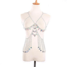 Load image into Gallery viewer, Women&#39;s Metallic &amp; Stones Design Jewerly Body Wrap Vest