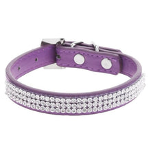 Load image into Gallery viewer, Dog Rhinestone Soft Leather Collars - Ailime Designs