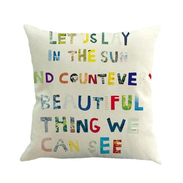 Conversational Print Design Pillowcases - Home Decor Accessories