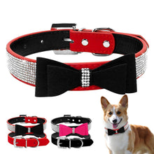 Load image into Gallery viewer, Dog Fancy Bow-tie &amp; Rhinestone Collars - Ailime Designs