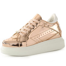 Load image into Gallery viewer, Women&#39;s Metallic String Tie Casual Platform Sneakers - Ailime Designs