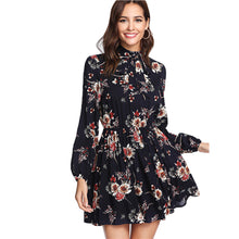 Load image into Gallery viewer, Women&#39;s Flounce Floral Design Mini Dresses - Ailime Designs