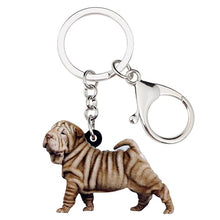 Load image into Gallery viewer, Shar Pei Dog Keychain Holders – Key Accessories - Ailime Designs