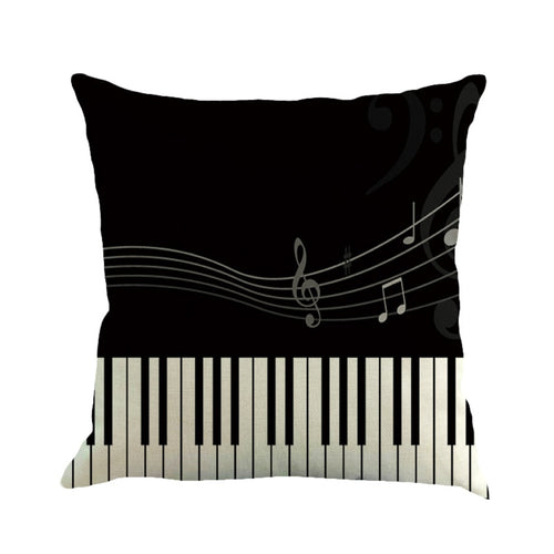 Music Note Printed Throw Pillowcases - Home Décor Fashions - Ailime Designs