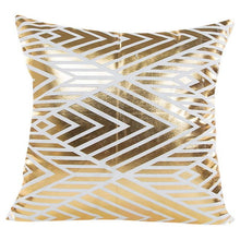 Load image into Gallery viewer, Foil Design Geometric Printed Throw Pillowcases - Home Decor - Ailime Designs