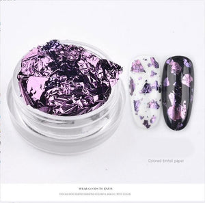 Glitter Foil Nail Art - Ailime Designs - Ailime Designs