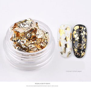 Glitter Foil Nail Art - Ailime Designs - Ailime Designs