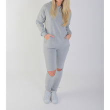 Load image into Gallery viewer, Women&#39;s 2PC/Sets Hoodie &amp; Knee Cut-Outs - Front Side Pockets - Ailime Designs