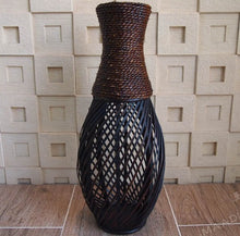 Load image into Gallery viewer, Large Floor Model Design - Bamboo Style Vintage Crafted Flower Vase - Ailime Designs