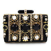 Load image into Gallery viewer, Women&#39;s Multi Crystal Trim Design Handbag Clutches - Ailime Designs