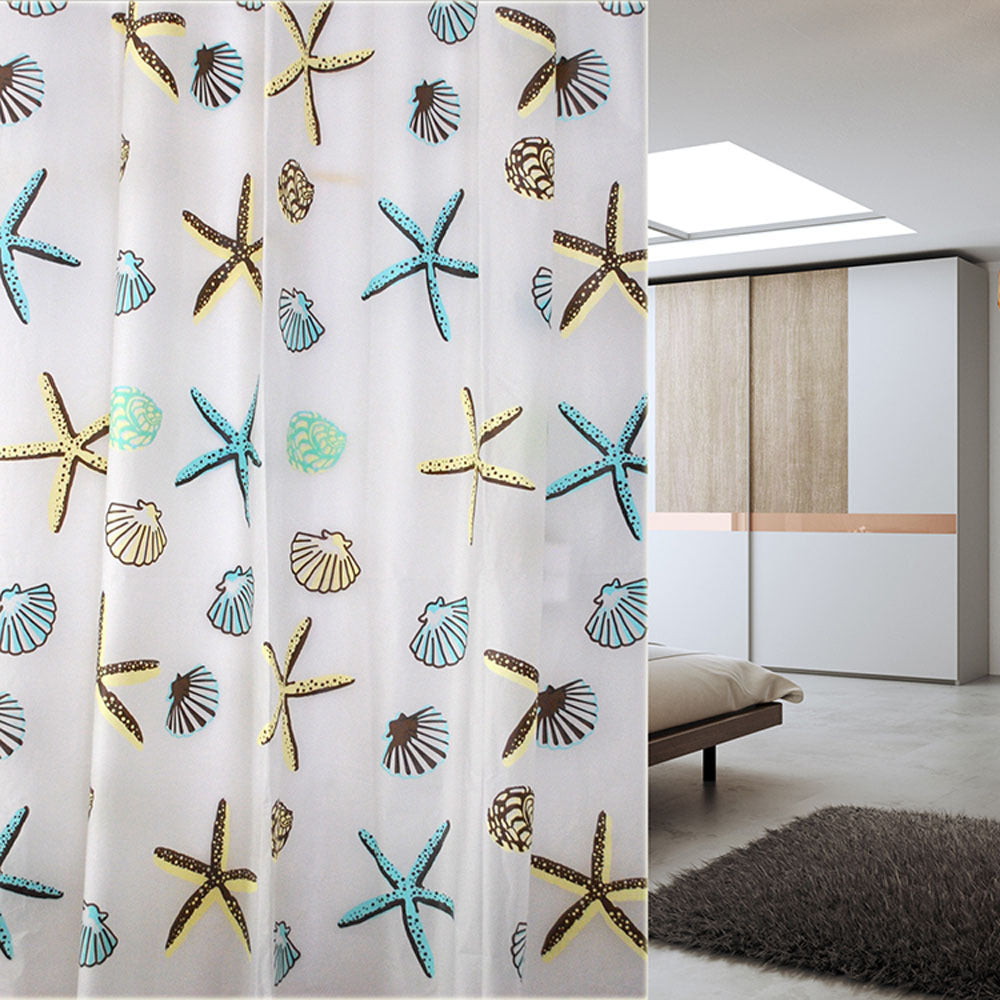 Star Fish & Sea Shell Bathroom Curtains - Ailime Designs