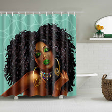 Load image into Gallery viewer, African American Head Shot Design Shower Curtains - Ailime Designs - Ailime Designs