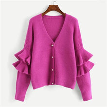 Load image into Gallery viewer, Hot Pink Elegant Women&#39;s Preppy Sweaters - Ailime Designs
