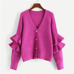 Hot Pink Elegant Women's Preppy Sweaters - Ailime Designs