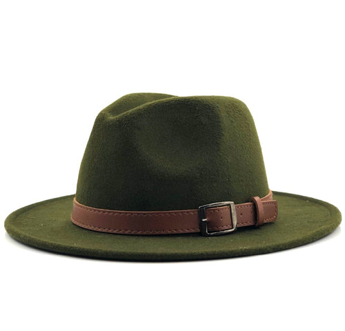 Green Fedoras Men-Cut God Father Hats For Women - Ailime Designs - Ailime Designs