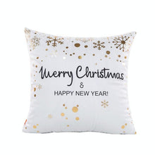 Load image into Gallery viewer, Holiday Printed Throw Pillowcases w/ Gold Foil