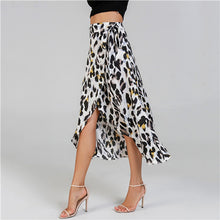 Load image into Gallery viewer, Women&#39;s Leopard Printed Casual Flare Bottom Skirt w/ Tie Bow - Ailime Designs