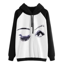 Load image into Gallery viewer, Eyes &amp; Bow Oversized Sweatshirt Hoodies - Ailime Designs - Ailime Designs