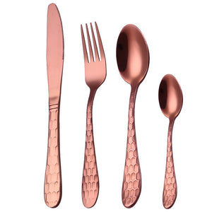 Stainless Steel Gradient Color Design 4 pc Tableware Sets