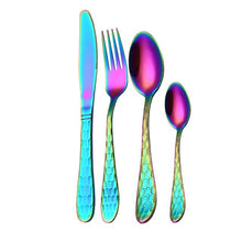 Load image into Gallery viewer, Stainless Steel Gradient Color Design 4 pc Tableware Sets