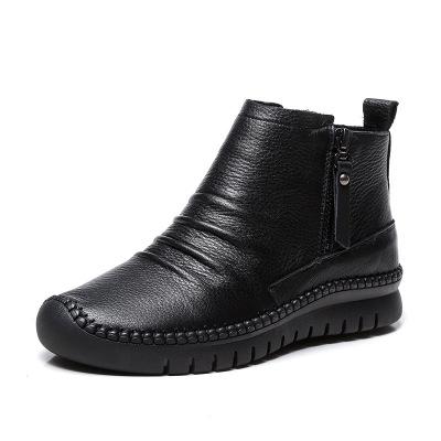 Women's Soft Casual Genuine Leather Skin Ankle Boots - Ailime Designs