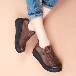 Women's Genuine Leather Wedge Shoes