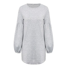 Load image into Gallery viewer, Cool Grey Vintage Women&#39;s Lantern Sleeve Knitted Sweaters - Ailime Designs