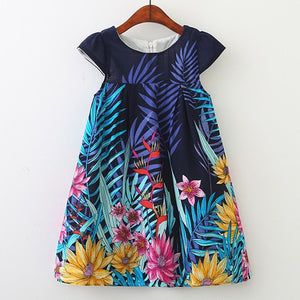 Children's Lovely Sleeveless Printed Dresses - Ailime Designs