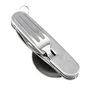 Stainless Steel Pocket Folding Cutlery Knife & Fork Utensil - Ailime Designs