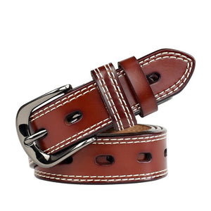 Top Stitched Design Women's High Quality Genuine Leather Belts - Ailime Designs