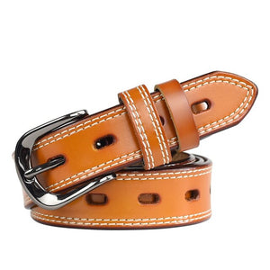 Top Stitched Design Women's High Quality Genuine Leather Belts - Ailime Designs
