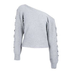 Women's Asymmetrical Design Pullover Sweaters - Ailime Designs